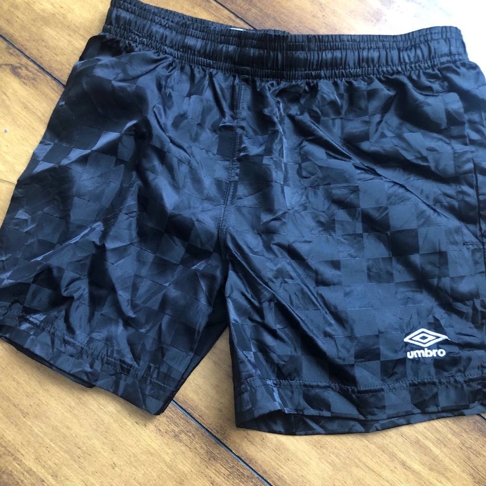 Black umbro soccer shorts size 7/8